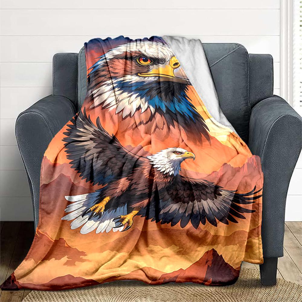 1pc Eagle, Wildlife Blanket Lightweight Blanket Throw Blanket For Sofa, Bed, Travel, Camping, Livingroom, Office, Couch, Chair yy251010098 100x150cm