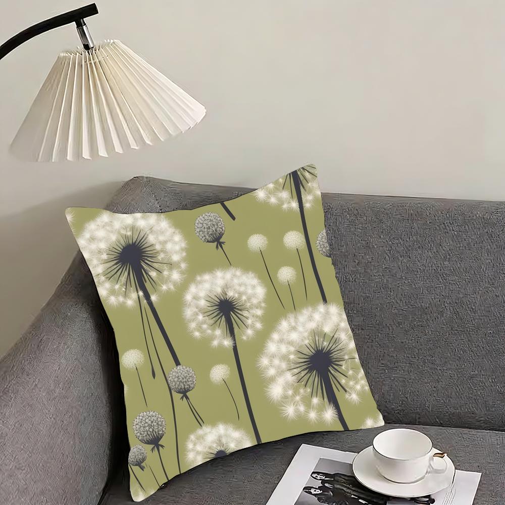Dandelion Fashion Cushion Cover Pillowcase Ultra Soft Skin Friendly Fabric Cloud Like Comfort  Concealed Zipper
