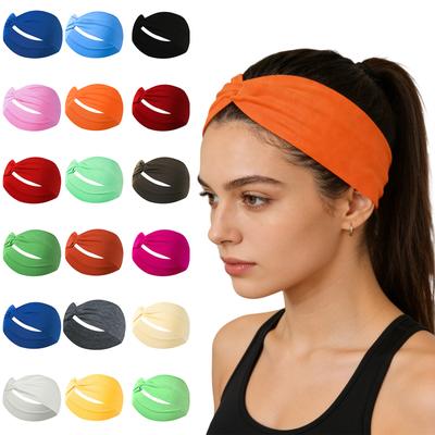 Dehnbares geknotetes Stirnband für Damen Weicher breiter Stoff Haarschmuck Bequeme Turban-Art Wickel für den täglichen Gebrauch