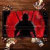 Japanese Samurai Red Dragon Theme Large Game Playmat Nonslip Rubber Card Game Mat Keyboard Pad For Tabletop Card Gaming Setup