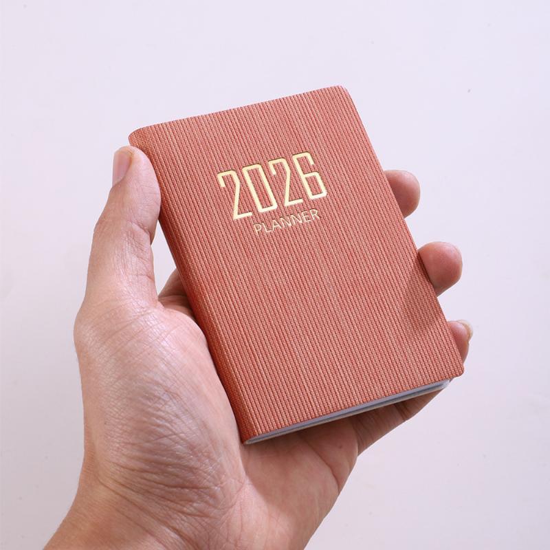 

A7 2026 Английский Планировщик Книга Мини Портативный Карманный Ежедневник 60 Листов 120 Страниц Тонкий Еженедельный Календарь Журнал Агенда