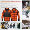 Men's Heated Hooded Cotton Jacket with Carbon Fiber for Outdoor Warmth