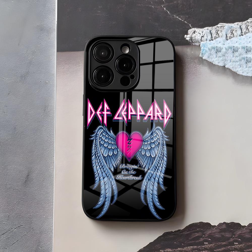 Hot Rock Band D-Def Leppard Phone Case For IPhone 17 Air 16 E Pro Max 15 14 13 Mini 12 Pro 11 Max Plus Black Glass Cover
