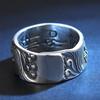Men's Retro Double Fish Wide Band Ring - Copper & Imitation Thai Silver Carp Design