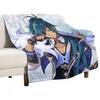 Kaeya - Genshin Impact Throw Blanket Heavy Blanket Flannel Fabric Blanket Fluffy