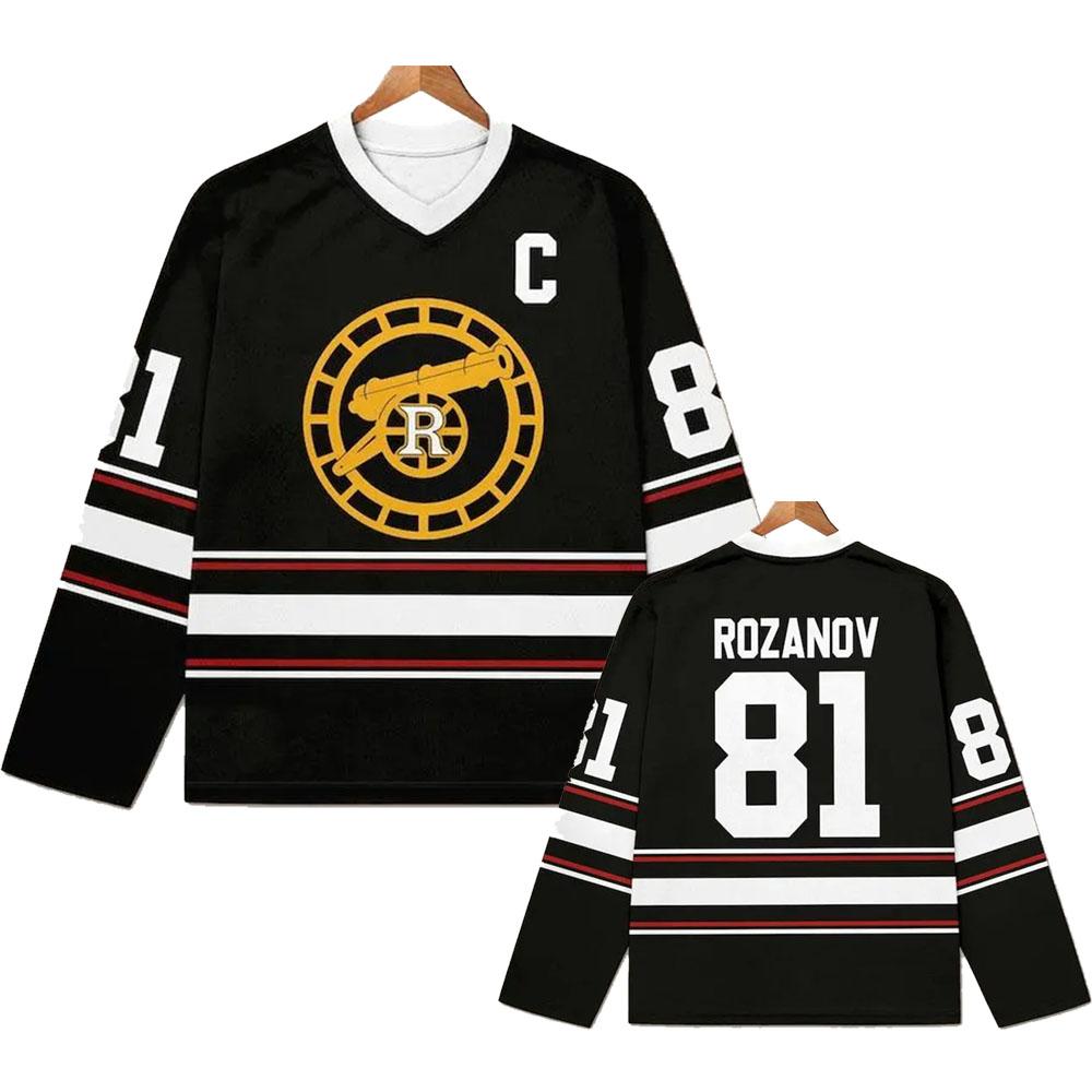 Rivalidade Aquecida Llya Rozanov 81 Bos Raiders Camisa Masculina/Feminina Mangas Longas Camisetas Soltas Casuais Unissex Streetwear Camisas com Impressão 3D