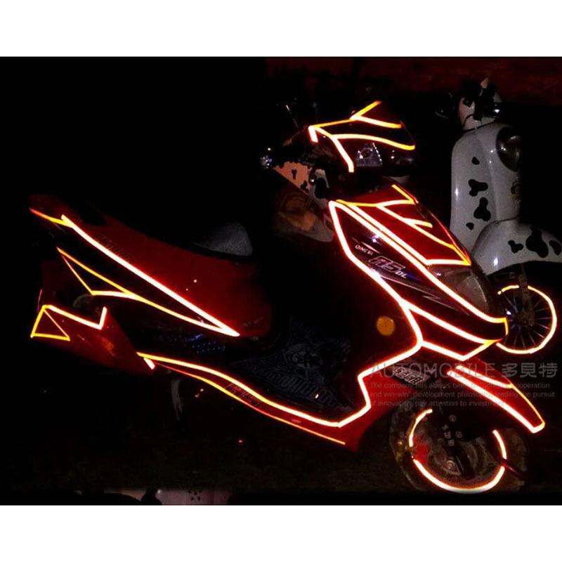 1 Roll 46M Red Reflective Strip Sticker Tape For Car Motorcyle Body Trim Decal