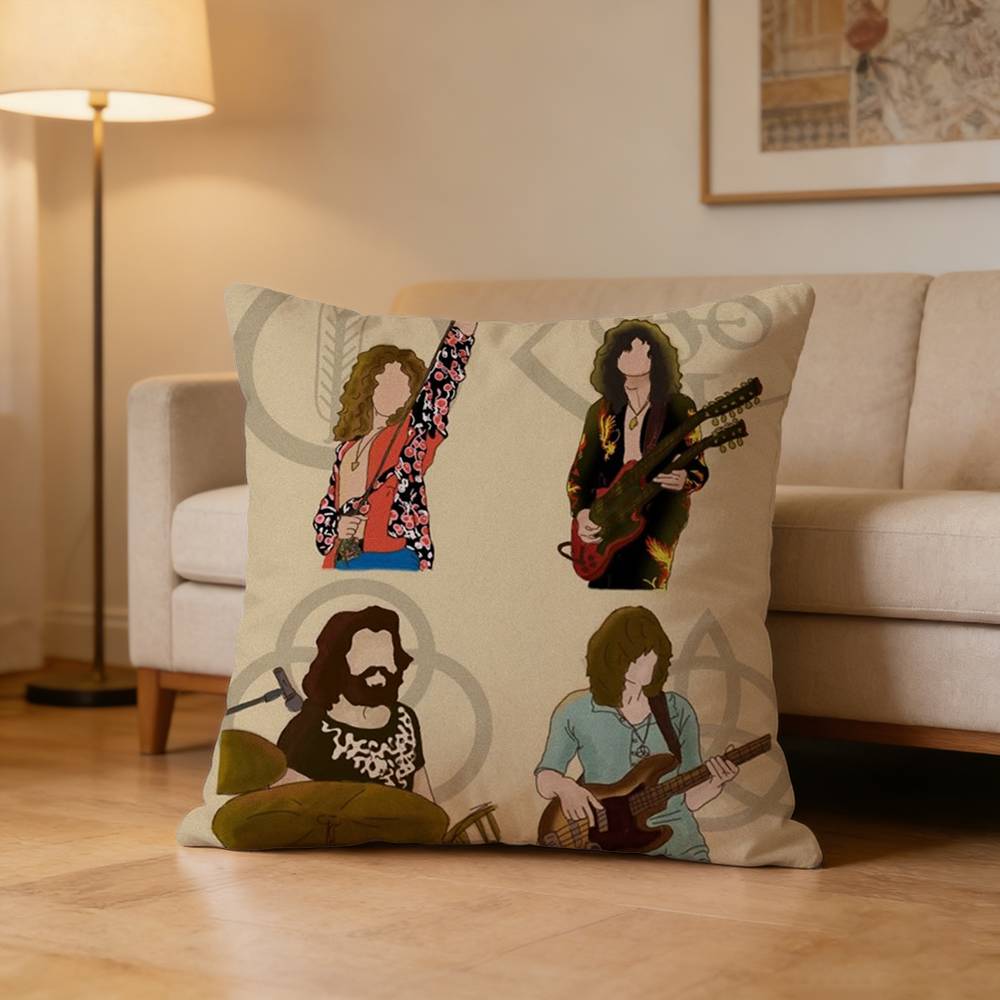 LLed ZZeppelinES Pillow Case Pattern Printed Pillowcase For Living Room Sofa Cushion Cover
