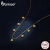 BAMOER Short Choker Necklace 925 Sterling Silver Triangle Chain Necklaces Anti-allergy Jewelry