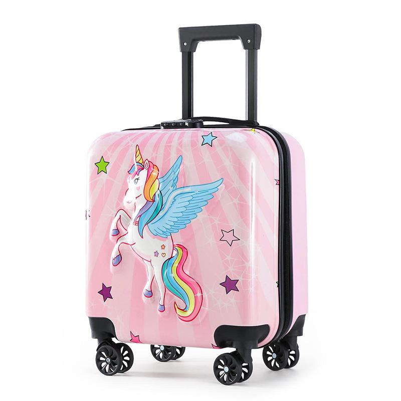 Children's Cartoon Trolley Suitcase with Universal Wheels - Ideal for Boys and Girls