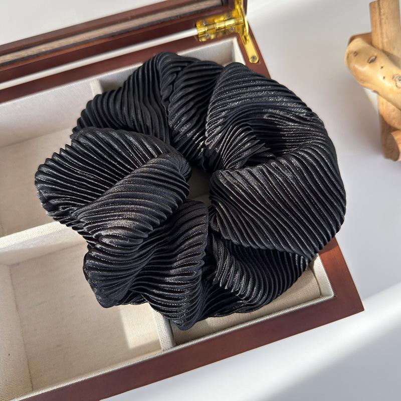 Seidig Cremig Glänzend Große Haargummis Vintage Sanft Einfarbig Haarband Stirnband für Frauen Mädchen Elegant Elastisches Haarband