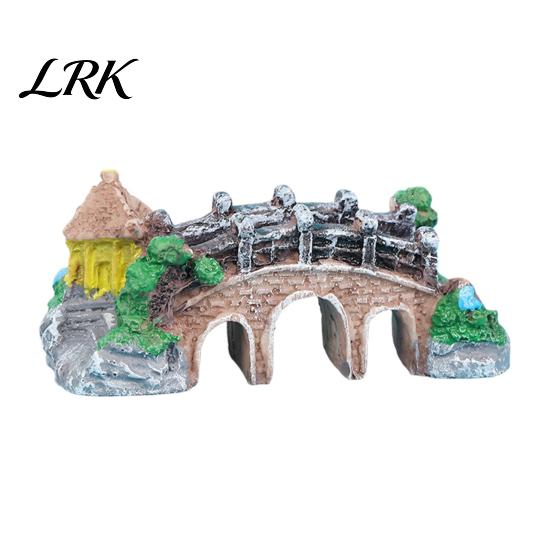 Resin Landscape Decor Aquarium Bridge Ornament, Arch Miniature Fish Tank Decor, Ornament Mini Model for Terrarium, Fairy Garden Accessories