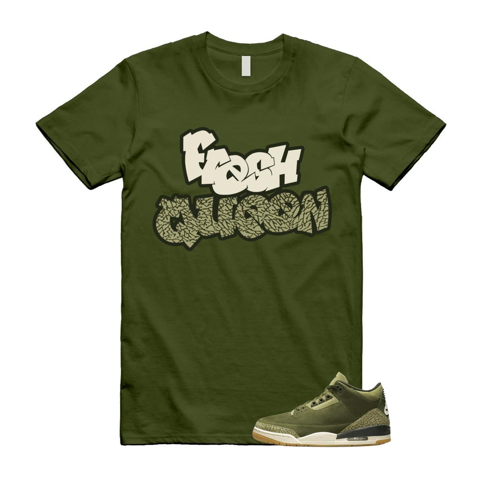 3 Family Affair Olive Sequoia Neutral Sail T Shirt Match FQ S