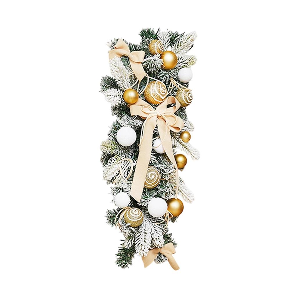 Lighted Christmas Wreath Teardrop Swag Artificial Garland Indoor Outdoor Holiday Decor for Home