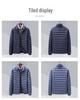 Men's Stand Collar Lightweight Down Jacket with Hood - Autumn/Winter 2025 Collection