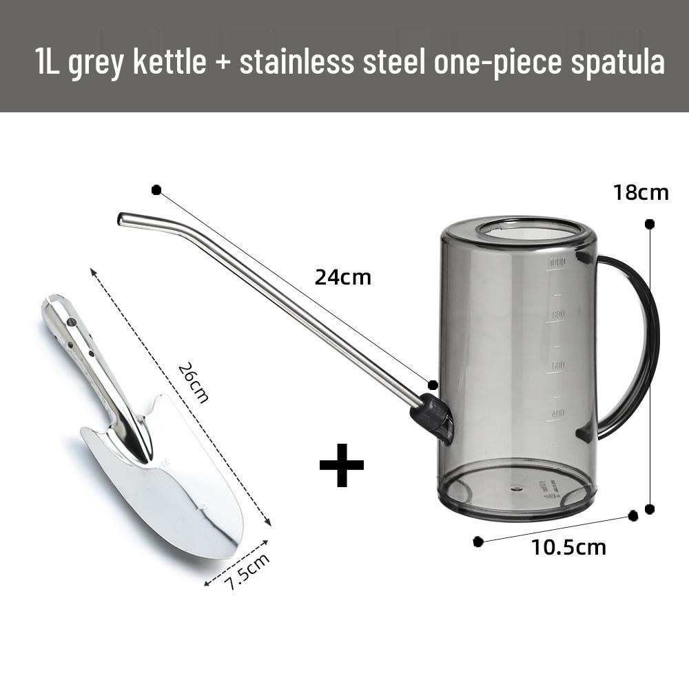 Arrosoir Transparent Grande Capacité en Acier Inoxydable avec Bec Long pour le Jardinage.