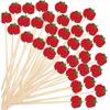 100Pcs 12cm Cactus Flamingo Fruit Cocktail Toothpicks Pineapple Cake Sticks Food Picks for Wedding Birthday Party Supplies 5