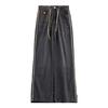 Women's Vintage Washed High-Street Wide-Leg Trousers