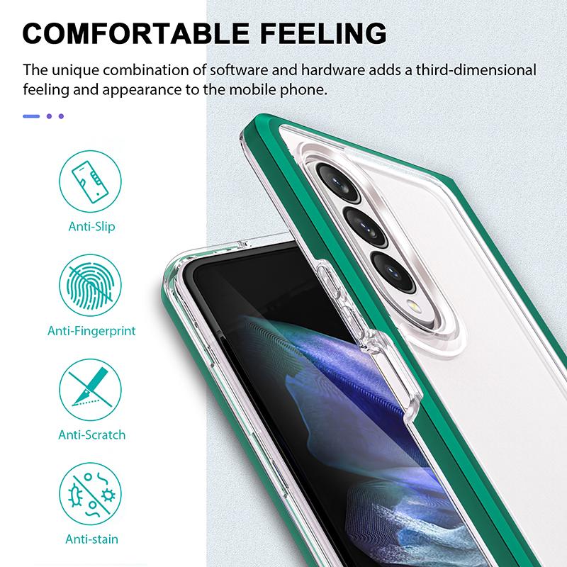 Ultra Thin Clear Phone Case For Samsung Galaxy Z Fold 4 Fold 3 Folding Screen Mobiles Fold3 Fold4 Transparent Hard Case Cover