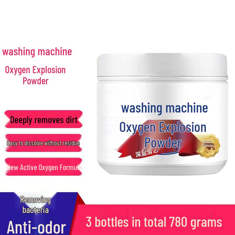Newcomer Exclusive: 3-Pack Washing Machine Oxygen Cleaner - Powerful Descaling and Sterilizing Agent