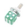 4x Custom DICE License Plate Bolt Screw Green Plastic Motorcycle Chopper Bobber