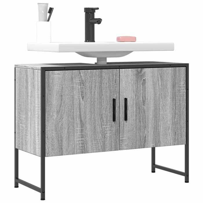 VidaXL Armoire Lavabo de Salle de Bain, Placard sous Vasque avec Porte, Meuble de Rangement, Organisateur de Toilette 842464