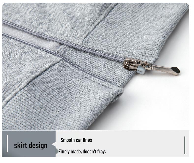 2025 Autumn Men's Stand-Up Collar Combed Cotton Jacket: Casual Sport Fashion Solid Color Cardigan Sweatshirt