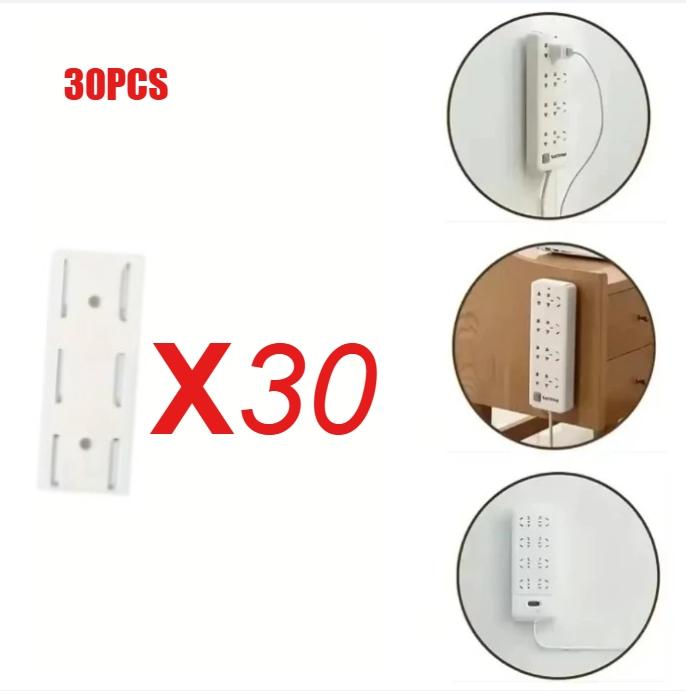 Self Adhesive Power Strip Holder Wall Mounted Removable Socket Fixer Cable Organizer for Office Home Desktop Storage Rack Use