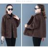 Damen Plus Size Lammwoll-Fleecejacke - Frühling/Herbst Lockerer Sitz Pelzoberteil