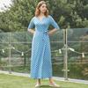 Lipbbam Creola Romona Maxi Long Wrap Dress 3 4 Sleeve Ldm10db01