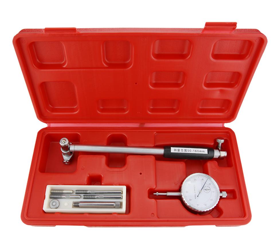 Dial Bore Gauge Inner Diameter Gauge Measuring Rod Micrometer Gauge Measuring Tool Hole Bore Dial Indicator Set 15-35-50-160mm