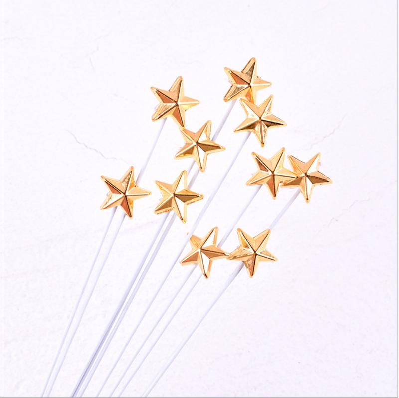 30-Piece Kraft Paper Cake Toppers: Happy Birthday Stars & Hearts
