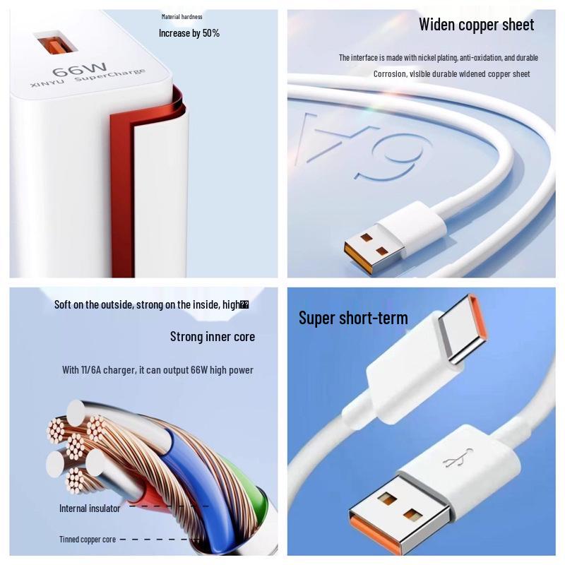 120W Flash Charge Charger for Huawei Honor Xiaomi, Universal Single Port with 66W Fast Charging Capability