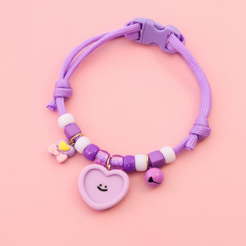 

Мягкое вязаное ожерелье для питомца с колокольчиком и подвесками, регулируемый милый ошейник для собаки, кошки, многоразовый ошейник для питомца, товары для питомцев 18-35cm