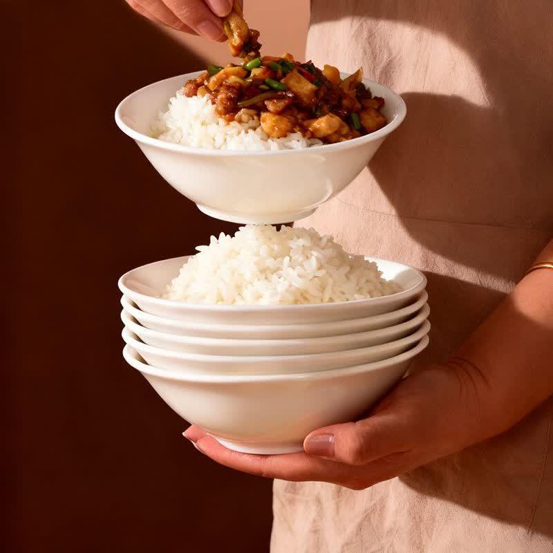 Xinrong Pure White Ceramic Household Bowl
