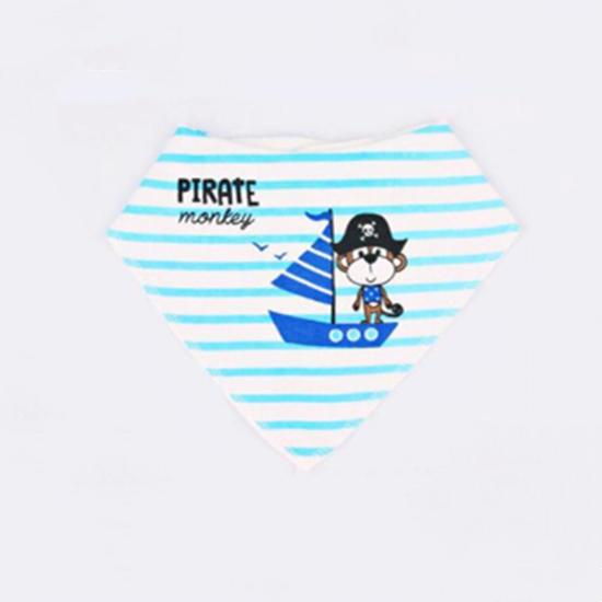 Baby Bibs Triangle Double Cotton Bibs Cartoon Print Saliva Towel Baby Boys Girls Feeding Apron Cotton Bandana Bibs Burp Cloths