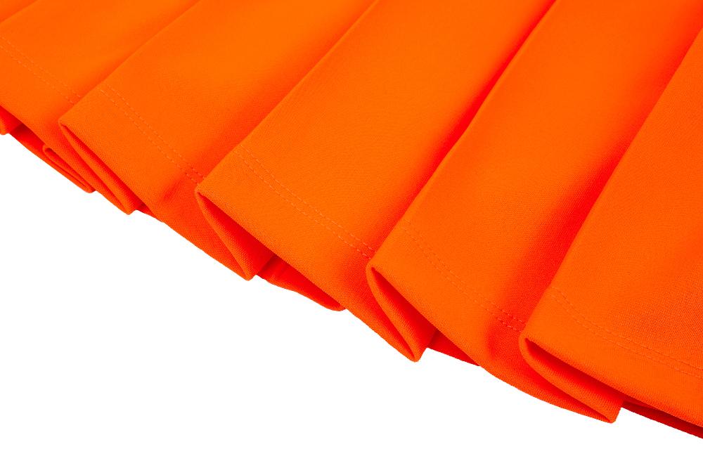 Ssideuneuwa Kvinders Plisseret Nederdel (Fluorescerende Orange)