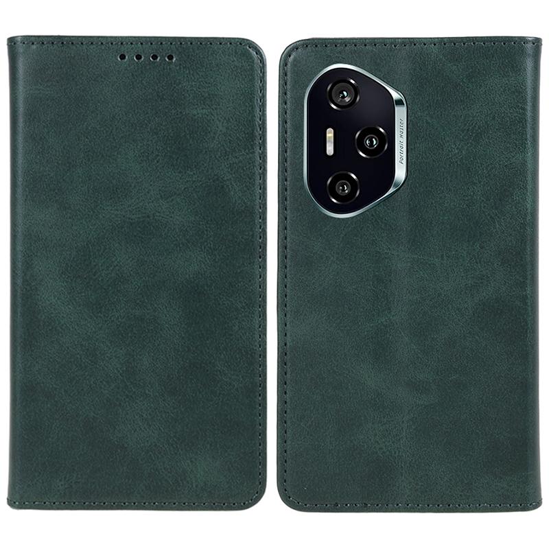 For Honor 300 Pro Case Strong Magnetic PU Leather Phone Cover Calf Texture