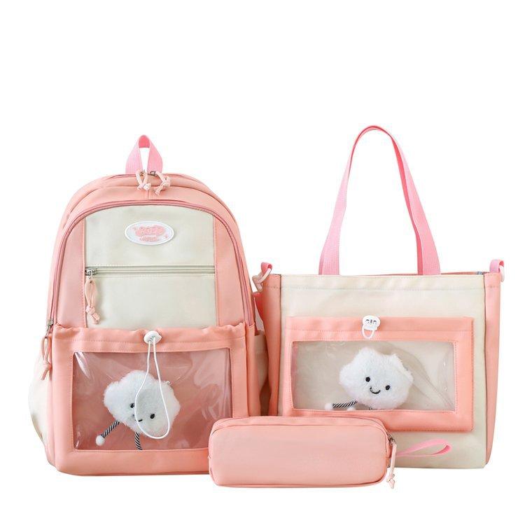 Schoolbag1011 high value Mori multi-compartment niche fashion transparent pain layer schoolbag ins cute girl double shoulder tide bag