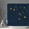 Dreamy Starry Sky Shower Curtain Waterproof Polyester Fabric Angel Myth Garden Night View Bathroom Curtains Valentine's Day