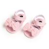 Baby Mädchen Anti-Rutsch Schleifensandalen Sommer Zehenfrei Rutschfest Weiche Sohle Flache Prinzessin Sandalen mit Schleife 0-18M