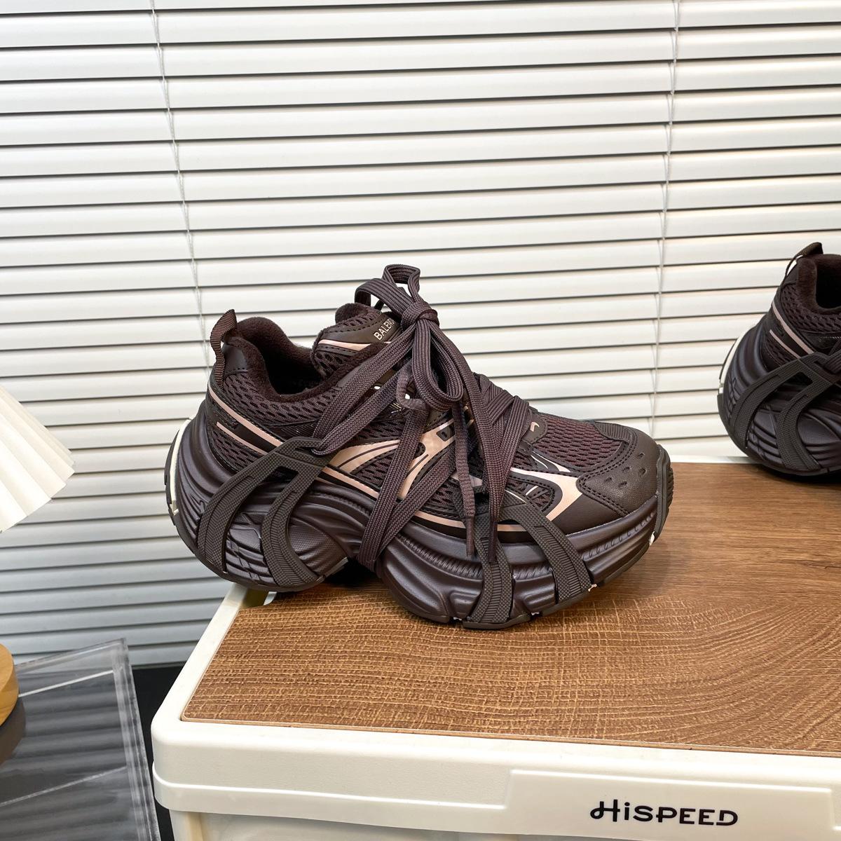 

Paris thick-soled heightening strap dad shoes women s winter new velvet cotton shoes retro gray casual sports shoes tide 40