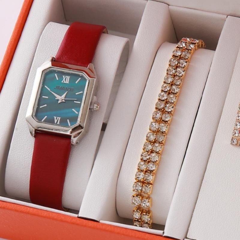 Fashion Rhinestone Diamond Women'S Bracelet Watch Alloy Steel Belt Quartz Women'S Bracelet Watch