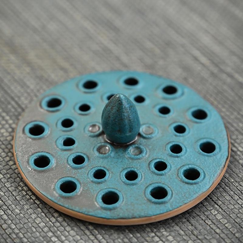 Lotus Lantern Ceramic Incense Burner Antique Style Indoor Coil Incense Burner Creative Lotus Incense Burner