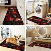 1Pcs Anti Fatigue Kitchen Rugs, Beautiful Roses Print Waterproof Non-Slip Thick Cushioned Kitchen Mat Heavy Duty Comfort Standing Mat for Kitchen