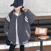 Girls' Quilted Thick Jacket - Korean Style Baseball Uniform for Autumn/Winter 2025