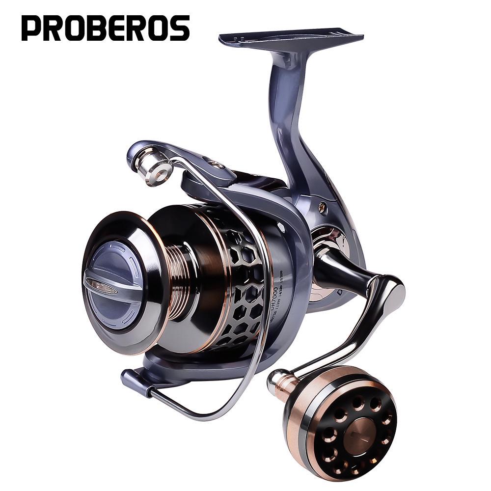 All-Metal Long Cast Spinning Fishing Reel with Lure and Line Compatibility