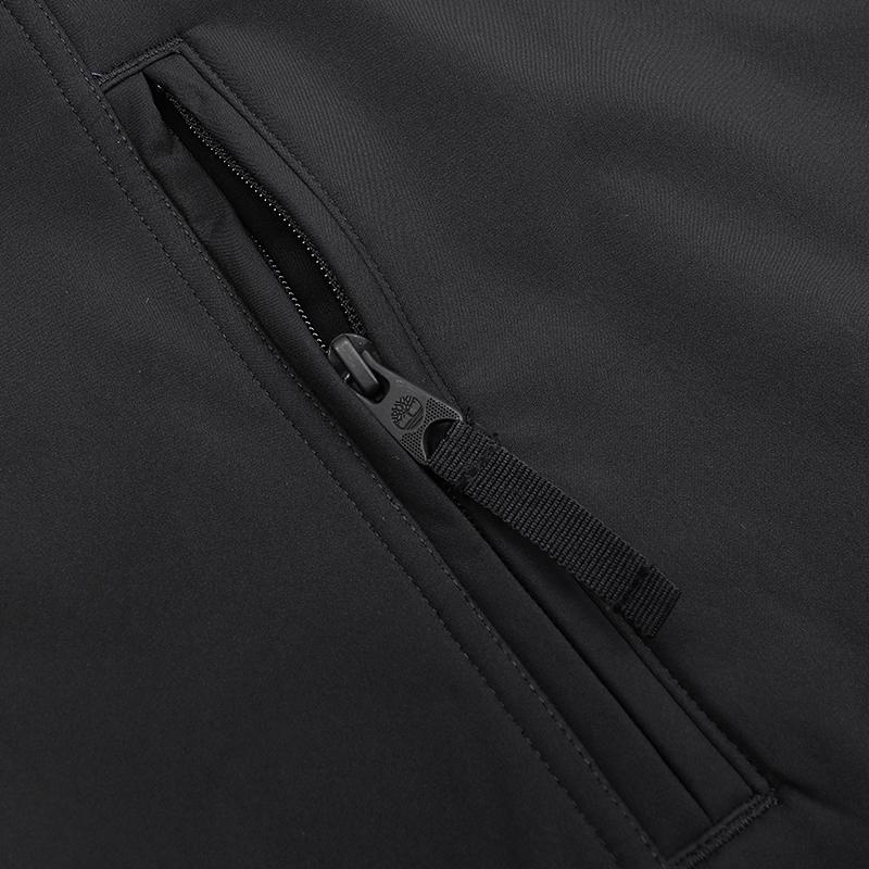 Timberland Urban Outdoor Stand Collar Windproof Zipper Design Fleece Lined Warm Long Sleeve Jacket Men Jacket Black A44UU-001