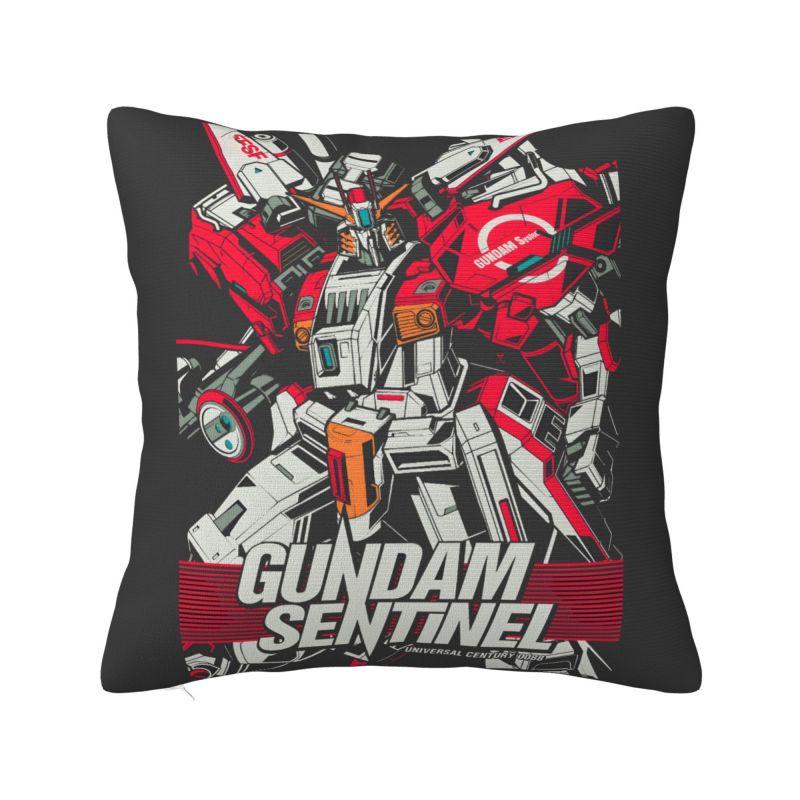 Custom Modern Gundams Robot Anime Cushion Cover for Sofa Velvet Game Manga Throw Pillow Case