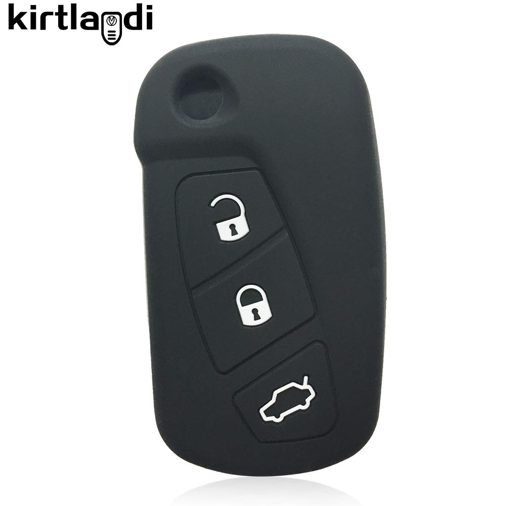 Silicone Car Key Case for Ford KA MK2 Urban Street Ka Vehicles Case Key Holder Keychian Remote Shell Jacket 3 Button 2008-2016